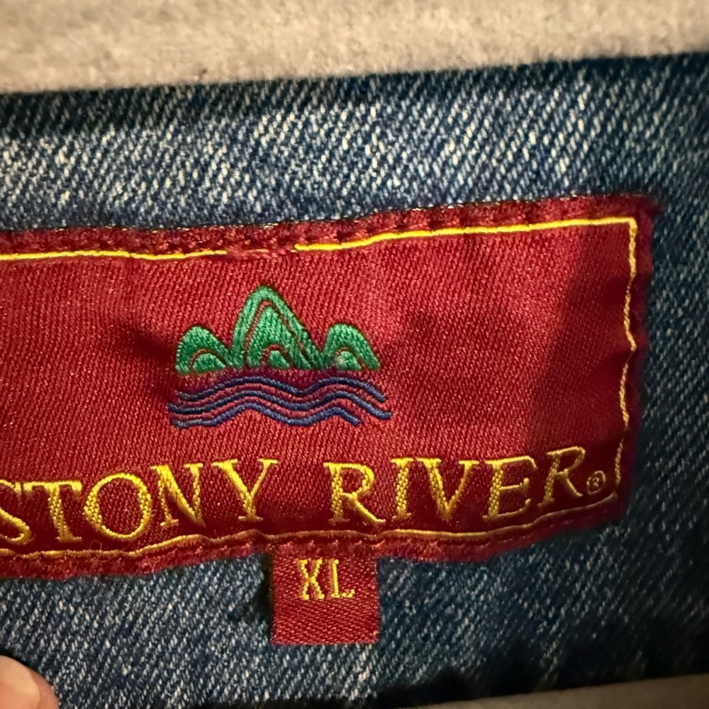 Rare Vintage STONY RIVER Harley Davidson Custom Patches Denim Jacket 80s XL - Picture 4 of 12